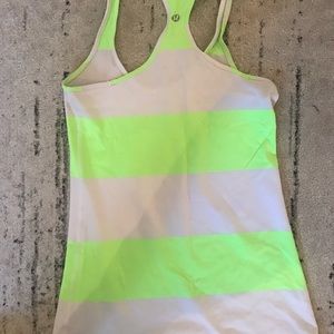 LULULEMON-striped racer back tank